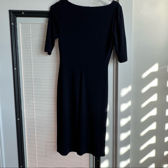 Ralph Lauren Cowl Neck Dress Side Drape Rouching Size 2 - Picture 15 of 17